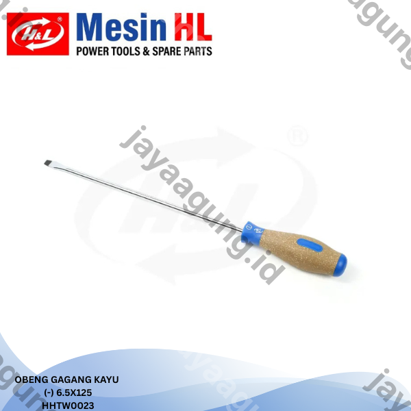 Gambar OBENG GAGANG KAYU H&L 6.5X125(-) HHTW0023 ke-2