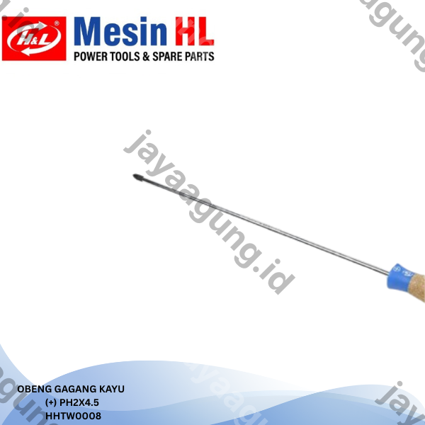 Gambar OBENG GAGANG KAYU H&L PH2X45(+) HHTW0008 ke-3
