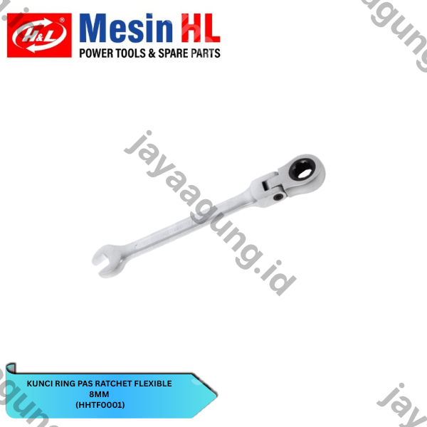 Gambar KUNCI RING PAS RATCHET FLEX H&L 08MM (HHTF0001) ke-2