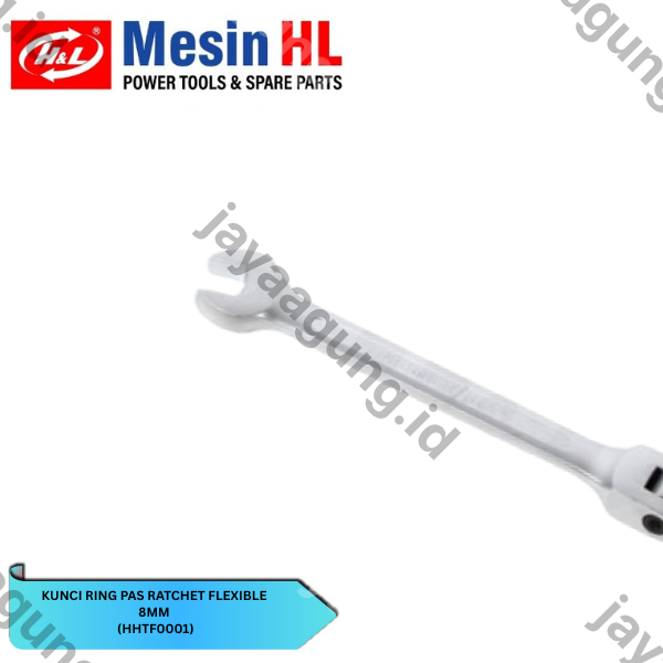 Gambar KUNCI RING PAS RATCHET FLEX H&L 08MM (HHTF0001) ke-4
